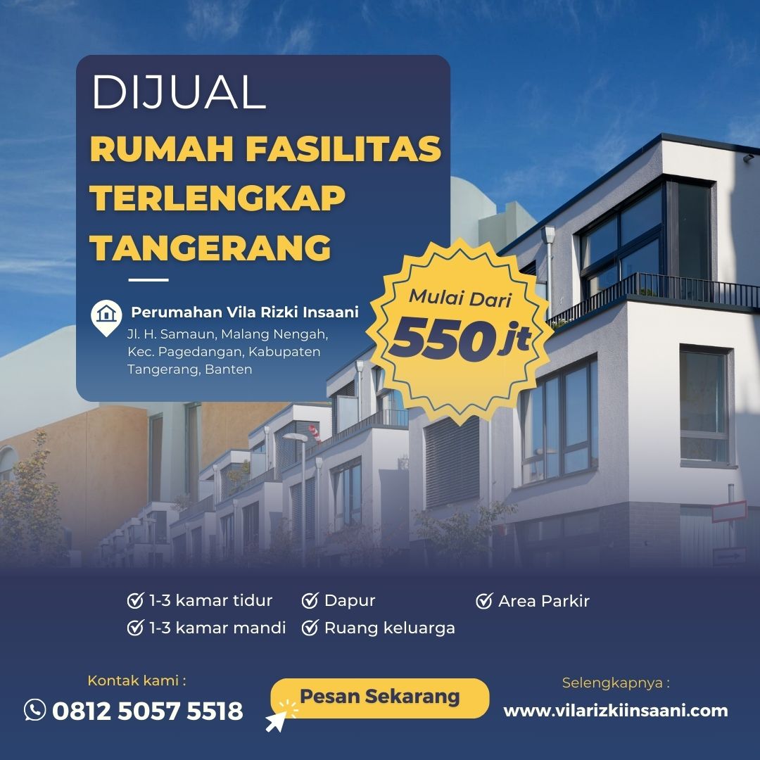 Jual Rumah Fasilitas Lengkap Tangerang